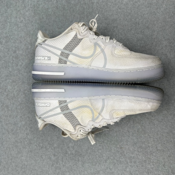 Nike Air Force 1 React QS Gray White Size 10 CQ8879 100 Swoosh Classic - Picture 3 of 13